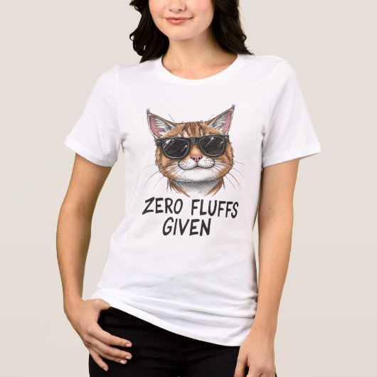 面白いネコTシャツ|気にしない トライブレンドTシャツ (正面)