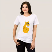 面白いネコTシャツ、腹ペコネコのトップス トライブレンドＴシャツ (正面全面)