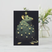 面白いネズミのクリスマスカード シーズンカード (スタンド正面)