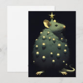 面白いネズミのクリスマスカード シーズンカード (正面/裏面)