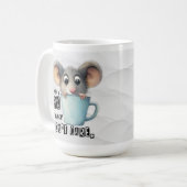 面白いネズミのコーヒーマグ – 99% 気にしないよ コーヒーマグカップ (正面左)