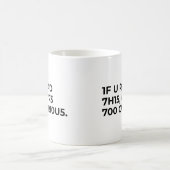 面白いネิร์ドコードの格言 コーヒーマグカップ (中央)
