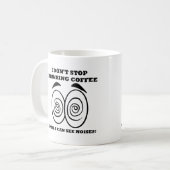 面白いノイズ コーヒーマグまたはトラベルマグ コーヒーマグカップ (正面左)