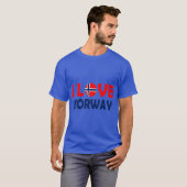 面白いノルウェーの名言 私はノルウェーが好き クールなノルウェー人 de tシャツ (正面フル)