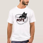 面白いノープコーヒーキャットデザイン Tシャツ (正面)