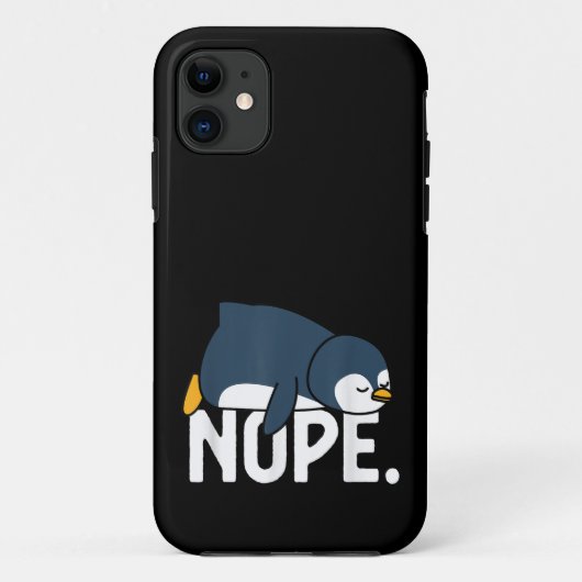 面白いノープ今日はダメだよ怠け者ペンギン動物好き Case-Mate iPhoneケース (裏面)