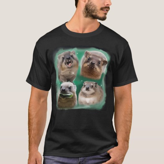 面白いハイラックスが月を吠えるミームTシャツ - Hil Tシャツ (正面)