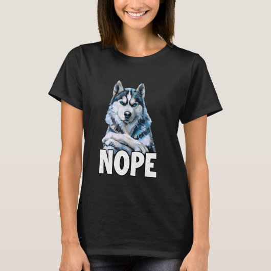 面白いハスキー散歩服、ハスキー犬の飼い主のための楽しい服 Tシャツ (正面)