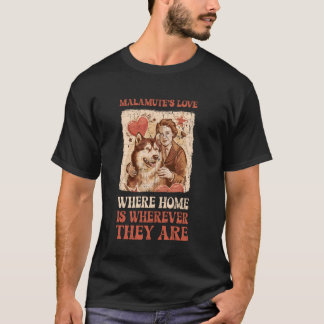 面白いハスキー アラスカンマラミュート ソリ犬 ハスキー マラミュート Tシャツ