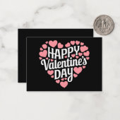 面白いハッピーバレンタインデーハートラブバレンタイン ノートカード (正面/裏面インサイチュ)