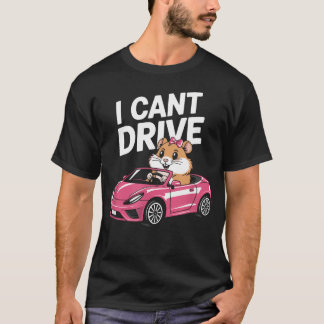 面白いハムスターのミーム動物の車 Tシャツ