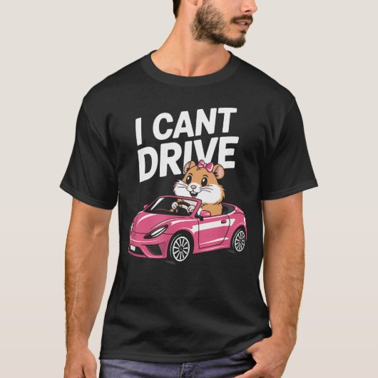 面白いハムスターのミーム動物の車 Tシャツ (正面)
