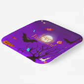 面白いハロウィンの生き物やお菓子 ペーパープレート (傾斜あり)