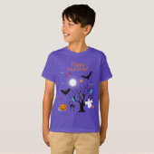 面白いハロウィンの生き物やお菓子 Tシャツ (正面フル)