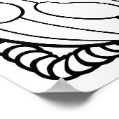 面白いハロウィンカボチャのカラーリングページ ポスター (角)