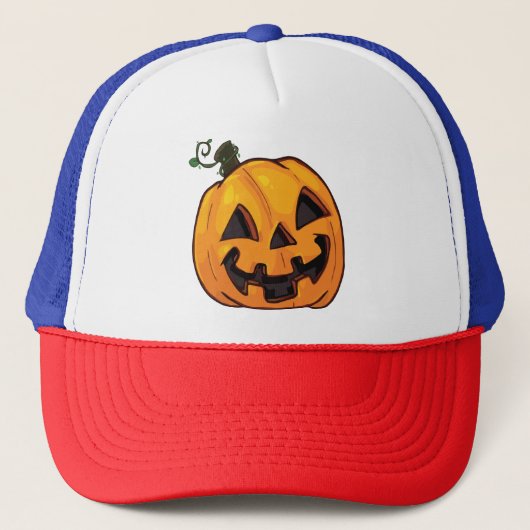 面白いハロウィンカボチャTシャツ キャップ (正面)
