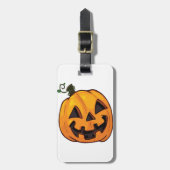面白いハロウィンカボチャTシャツ ラゲッジタグ (正面縦)