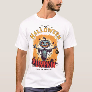 面白いハロウィンカボチャTシャツ Tシャツ