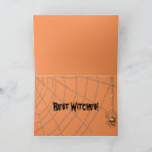 面白いハロウィンカードに可愛いバスセットハウンド カード (内部)