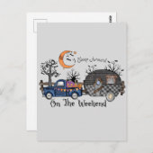 面白いハロウィンキャンプ ポストカード (正面/裏面)