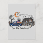 面白いハロウィンキャンプ ポストカード (正面)