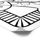 面白いハロウィンキリンのカラーリングページ ポスター (角)