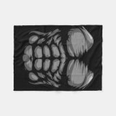 面白いハロウィンシャツkid大人モンキーゴリラチェ フリースブランケット (正面(横))