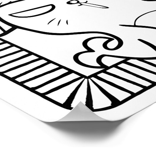 面白いハロウィンシールカラーリングページ ポスター (角)