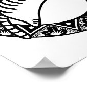 面白いハロウィンジャンピングキャットカラーリングページ ポスター (角)