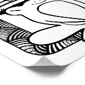 面白いハロウィンスリットアイカエルの着色ページ ポスター (角)