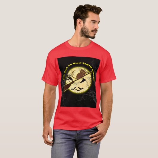 面白いハロウィンスロース – スロース・ハロウィーン Tシャツ (正面フル)