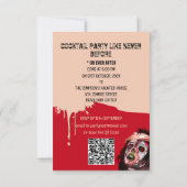 面白いハロウィンゾンビコスチュームカクテルパーティー 招待状 (裏面)