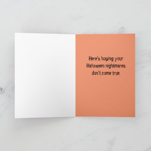 面白いハロウィントランプのトリックまたはトレーター カード (内部)