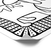 面白いハロウィンドッグ笑顔のカラーページ ポスター (角)