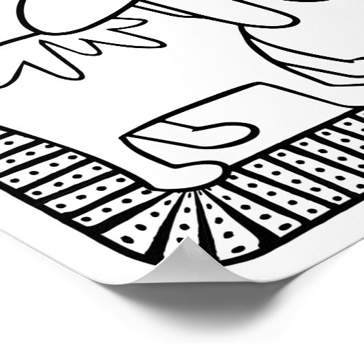 面白いハロウィンドッグ笑顔のカラーページ ポスター (角)