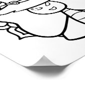 面白いハロウィンバタフライカラーリングページ ポスター (角)