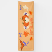 面白いハロウィンバナー |ブーズ&ブーズ幽霊たち 横断幕 (縦)