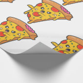 面白いハロウィンピザモンスターゾンビ ラッピングペーパー (角)