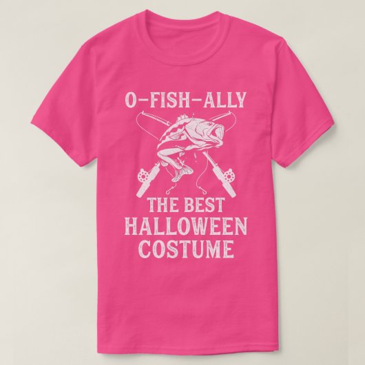 面白いハロウィンプンフィッシャーマン魚釣りハロウィーンCo Tシャツ (デザイン正面)