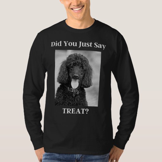 面白いハロウィンプードル Tシャツ (正面)