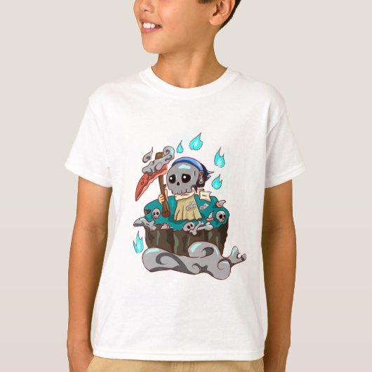 面白いハロウィンヘッドホン Tシャツ (正面)