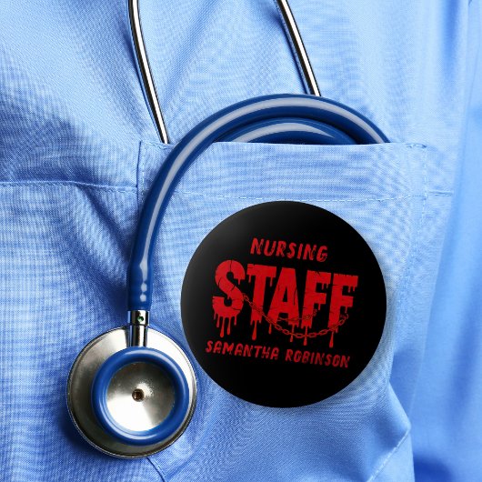 面白いハロウィンホラー衣装アダルトスタッフパーティー 缶バッジ