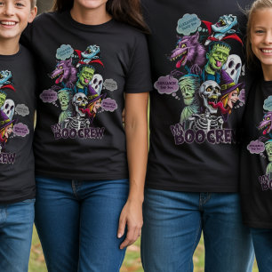 面白いハロウィンマッチングファミリーモンスタカスタムー Tシャツ