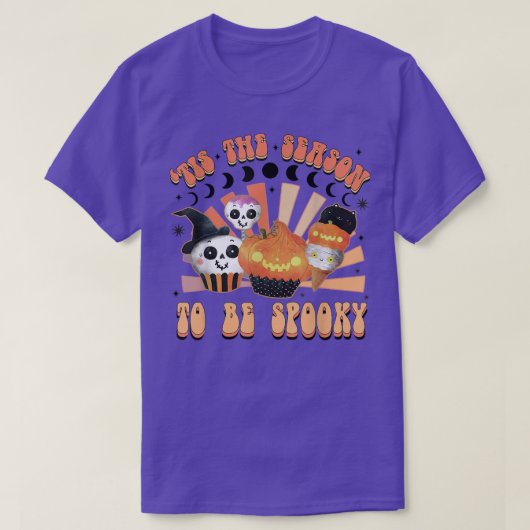 『面白いハロウィン不気味T師になる季節だ Tシャツ (デザイン正面)