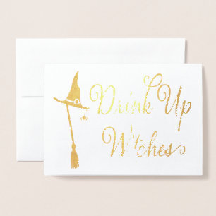 面白いハロウィン実在の魔女の箔 箔カード