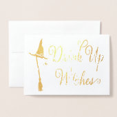 面白いハロウィン実在の魔女の箔 箔カード (封筒付き正面)