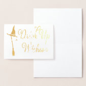 面白いハロウィン実在の魔女の箔 箔カード (ディスプレー)