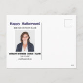 面白いハロウィン幽霊のよく出るハウス実在エテート シーズンポストカード (裏面)