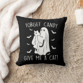 面白いハロウィン忘れ猫幽霊キャンディ与えメ猫 クッション (ブランケット)