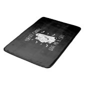 面白いハロウィン忘れ猫幽霊キャンディ与えメ猫 バスマット (アングル)